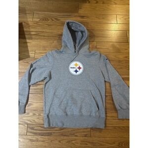Nike Pittsburgh Steelers NFL Hoodie Sweatshirt Mens S Gray Solid Long Sleeve